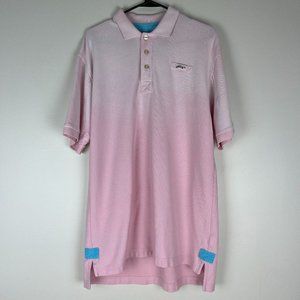ORVIS SIGNATURE PINK/BLUE POLO SHIRT SIZE MEDIUM STYLE 2KY0